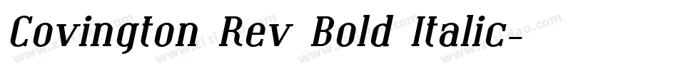 Covington Rev Bold Italic字体转换